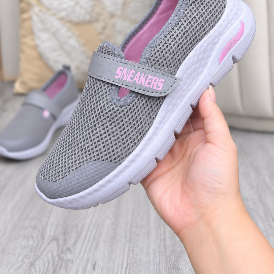 Mafalda Deportiva Tipo Media con Velcro para Mujer – Gris