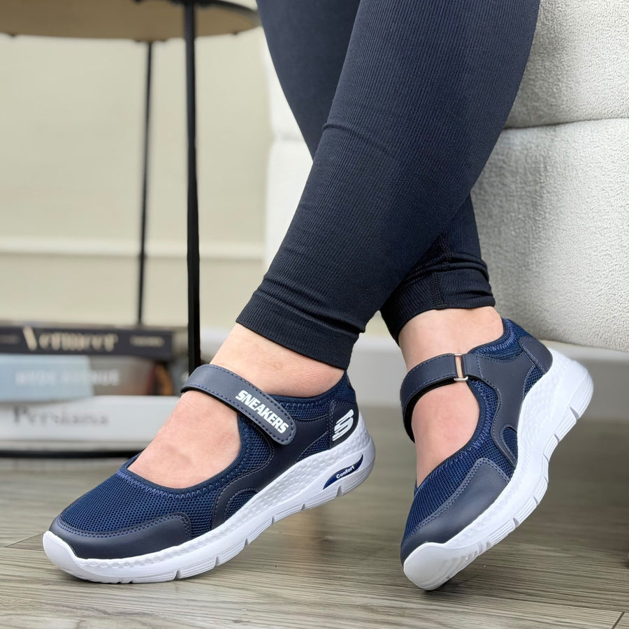 Mafalda Sneaker en Malla y Sintético para Mujer – Azul