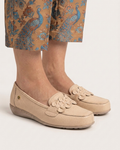 Mocasín Rómulo en Cuero Arena para Mujer — Ref. 3787