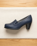 Zapato Rómulo de Tacón en Cuero Azul para Mujer — Ref. 4446