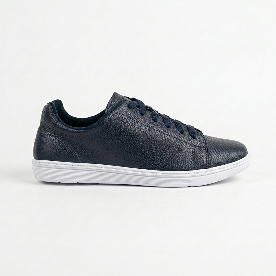 Tenis Rómulo Azul de Cuero para hombre