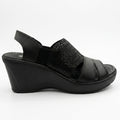 Zapato Rómulo de Tacón en Cuero Negro para Mujer — Ref. 5012