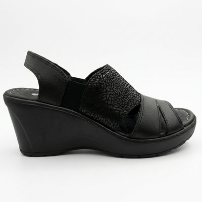 Zapato Rómulo de Tacón en Cuero Negro para Mujer — Ref. 5012