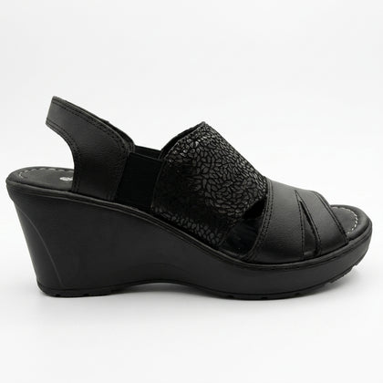 Zapato Rómulo de Tacón en Cuero Negro para Mujer — Ref. 5012