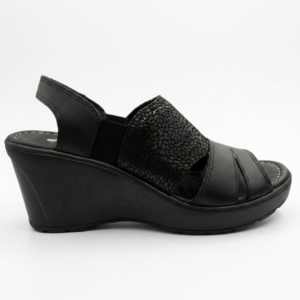 Zapato Rómulo de Tacón en Cuero Negro para Mujer — Ref. 5012