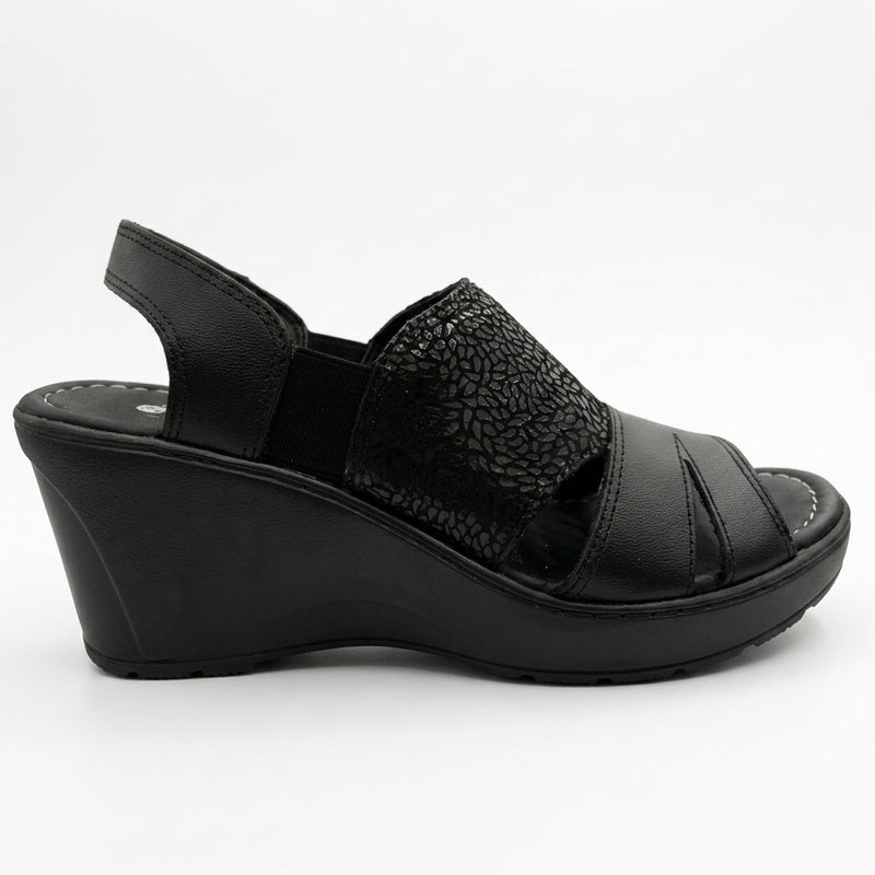 Zapato Rómulo de Tacón en Cuero Negro para Mujer — Ref. 5012