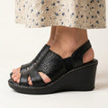 Zapato Rómulo de Tacón en Cuero Negro para Mujer — Ref. 5012