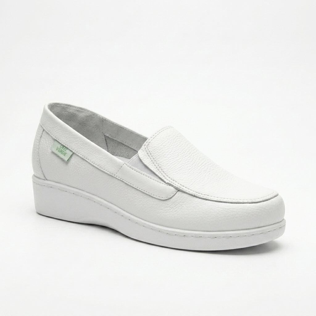 Mocasín Rómulo de Enfermería en Cuero para Mujer — Ref. 1089