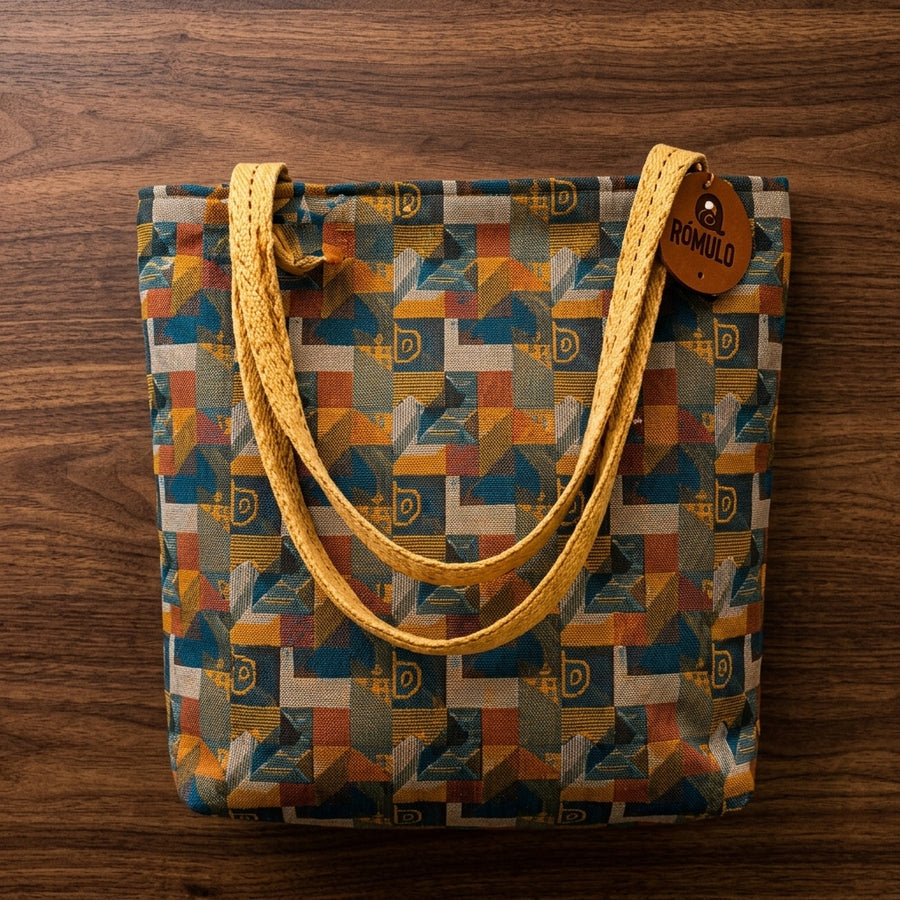 Bolso Rómulo Cuadrado en Tela Gobelino para Mujer — Ref. B01C — vista 3