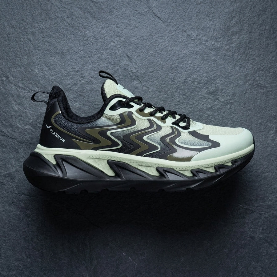 Tenis FLEXRUN RUNNING ONDAS VERDE — vista 3