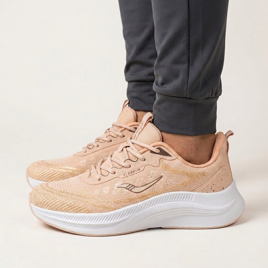 Tenis FLEXRUN RUNNING Rosado Beige para Mujer — Ref. F5