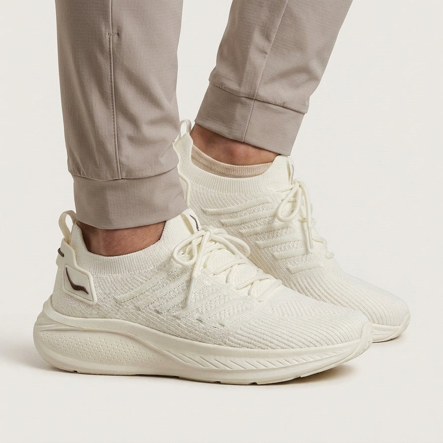 Tenis FLEXRUN KNIT CREMA Crema para Mujer — Ref. F8