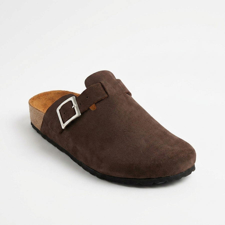 Suecos de Cuero con Hebilla para Hombre — Plantilla Anatómica