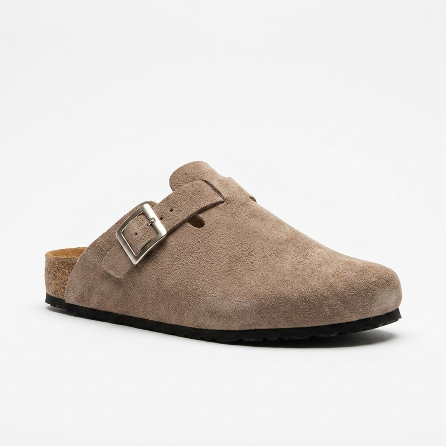 Suecos de Cuero con Hebilla para Hombre — Plantilla Anatómica