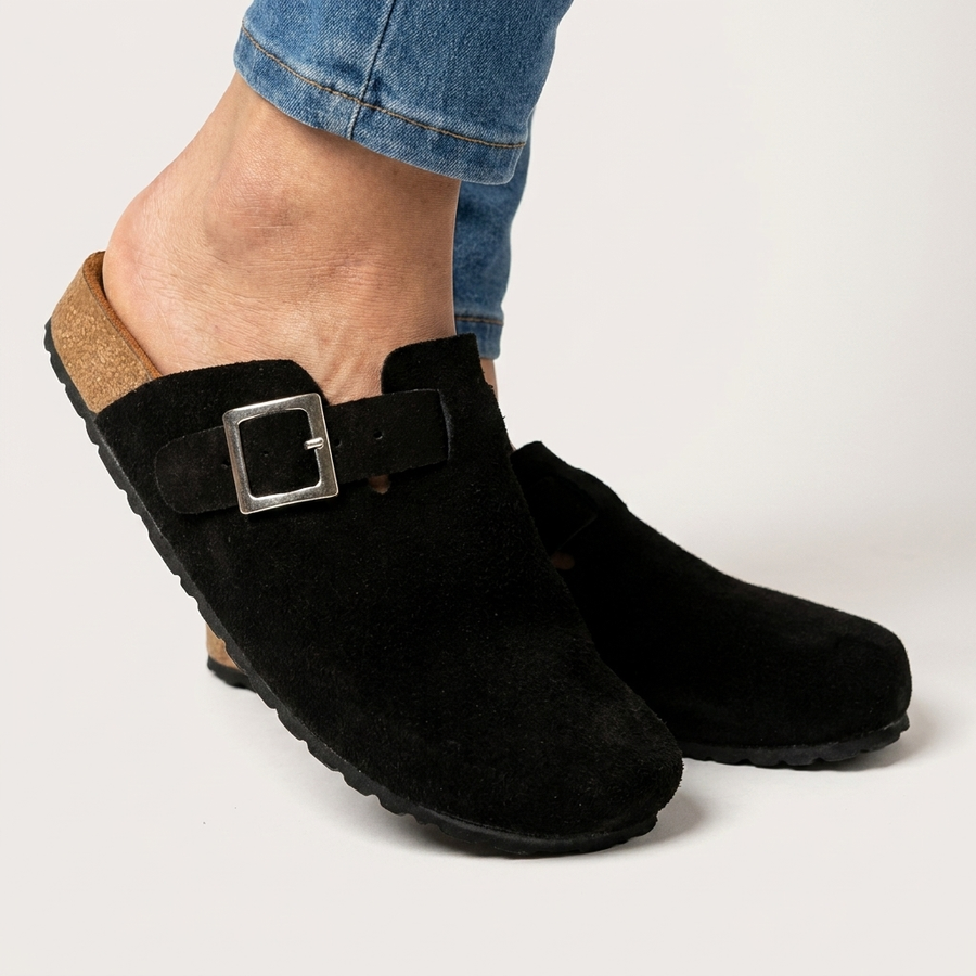 Suecos de Cuero con Hebilla para Hombre — Plantilla Anatómica