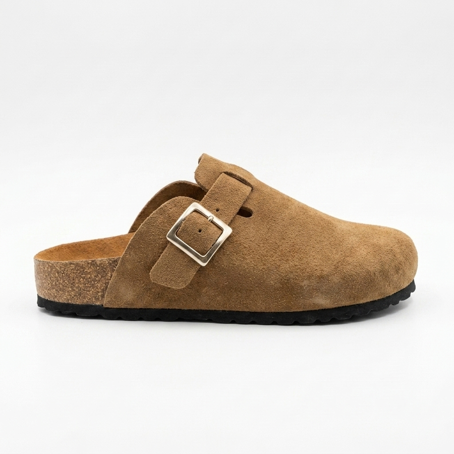 Suecos de Cuero con Hebilla para Hombre — Plantilla Anatómica