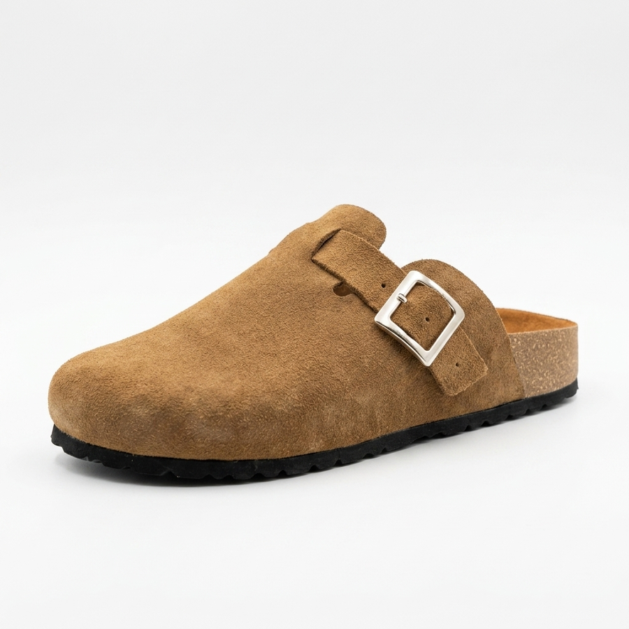 Suecos de Cuero con Hebilla para Hombre — Plantilla Anatómica