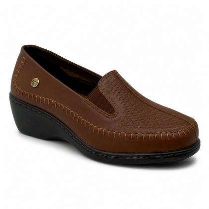 Mocasín Rómulo en Cuero Miel para Mujer — Ref. 2261