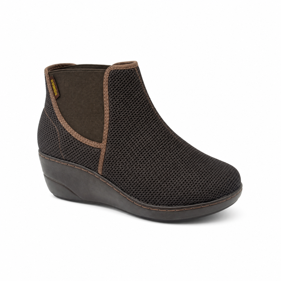 Zapato Rómulo Combinado Textil y Cuero Beige para Mujer — Ref. 3159