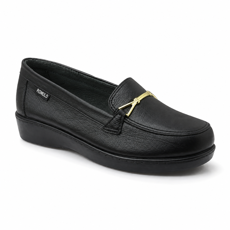 Zapato Rómulo en Cuero Negro para Mujer — Ref. 3789