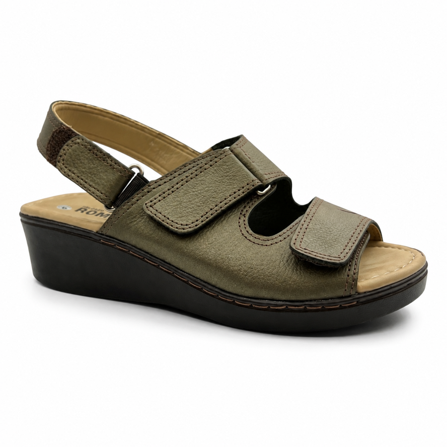 Zapato Rómulo Confort en Cuero Café para Mujer — Ref. 5684