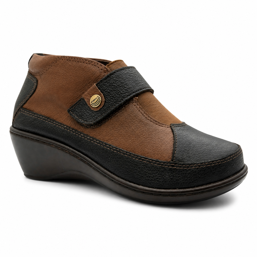 Zapato Rómulo de Tacón en Cuero Naranja para Mujer — Ref. 6086
