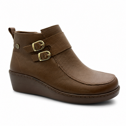 Bota Rómulo en Cuero Café para Mujer — Ref. 6106