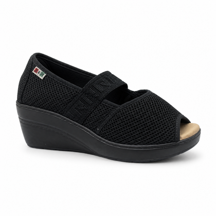 Sandalia Rómulo en Textil Negro para Mujer — Ref. 7170