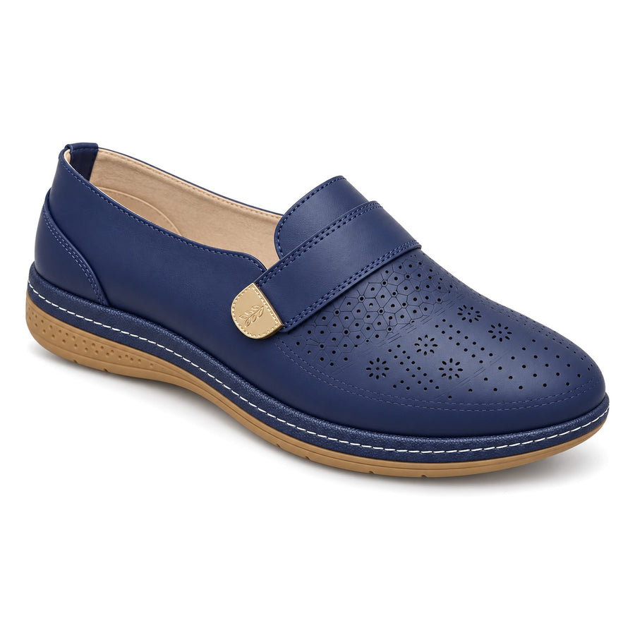 Sueco Perforado Ultraliviano para Mujer – Azul