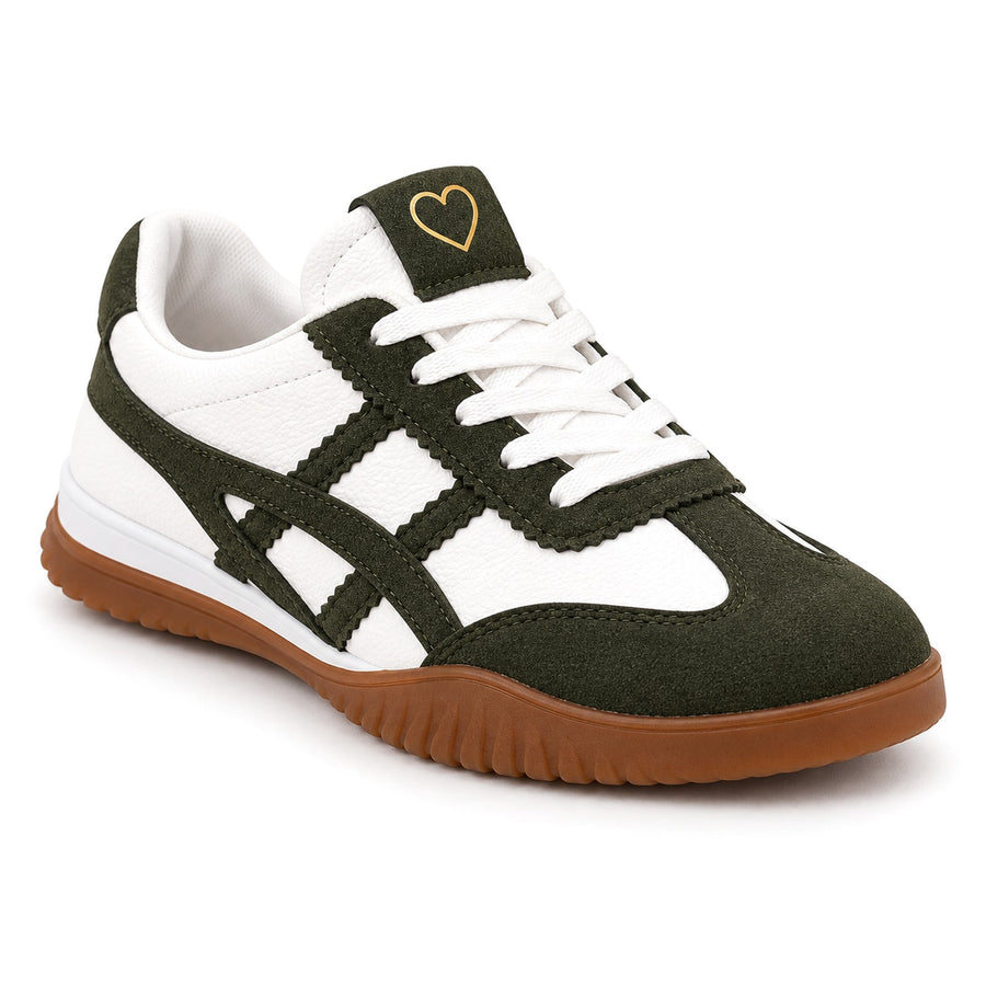 Tenis Retro en Sintético y Carnaza para Mujer