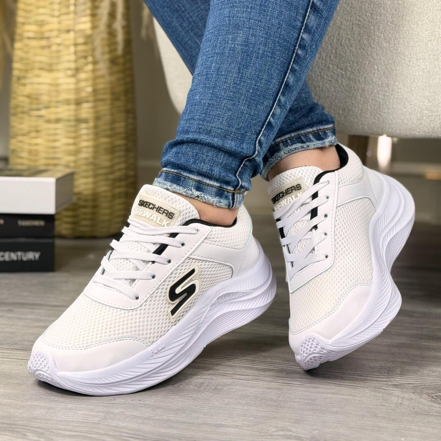 Tenis Ultra Confort con Apliques en Goma para Mujer – Blanco