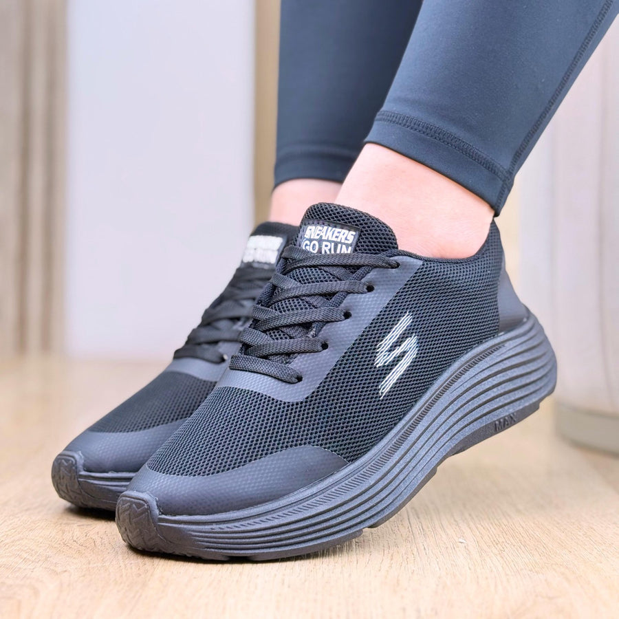 Tenis Ultralivianos con Suela Flexible para Mujer – Negro