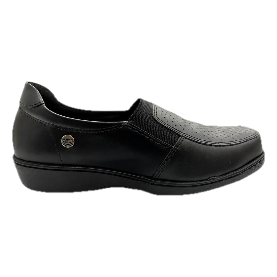 Zapato Rómulo en Cuero y Textil Miel para Mujer — Ref. 3813