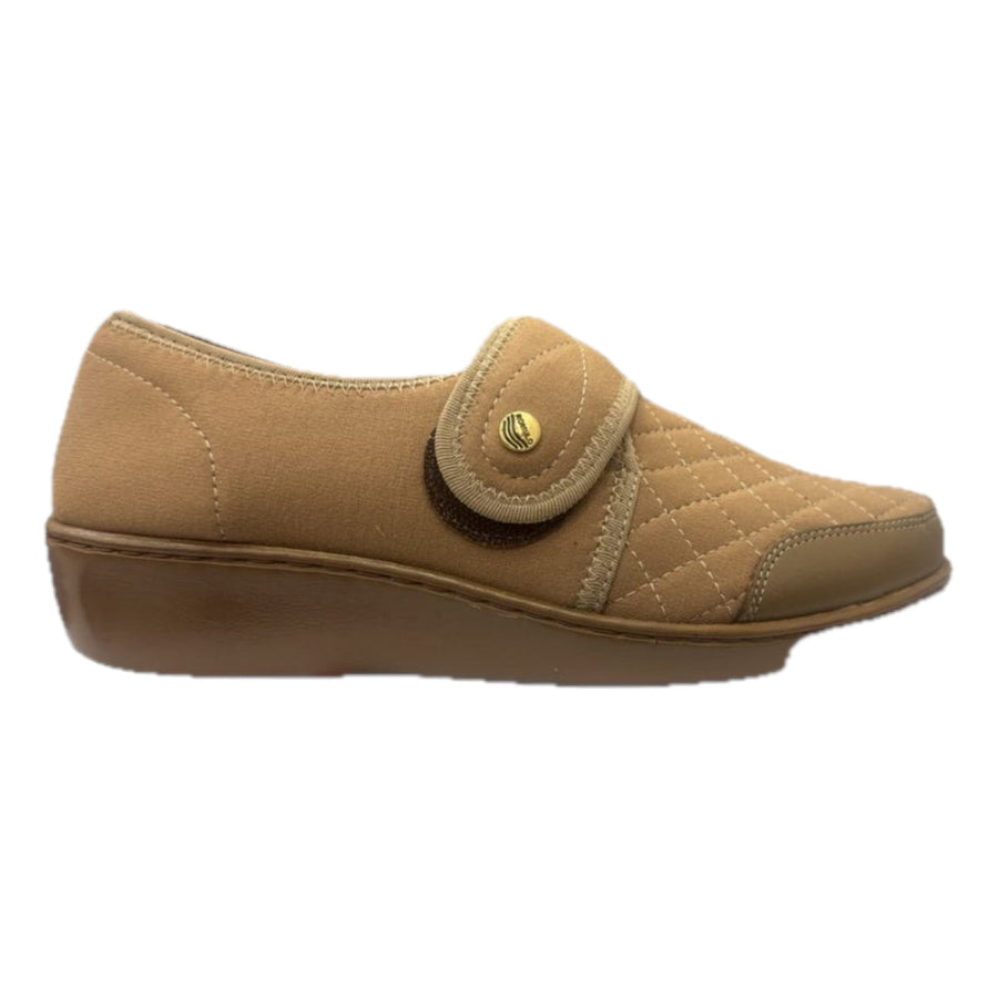 Zapato Rómulo en Cuero Camel y Taupe para Mujer — Ref. 3183