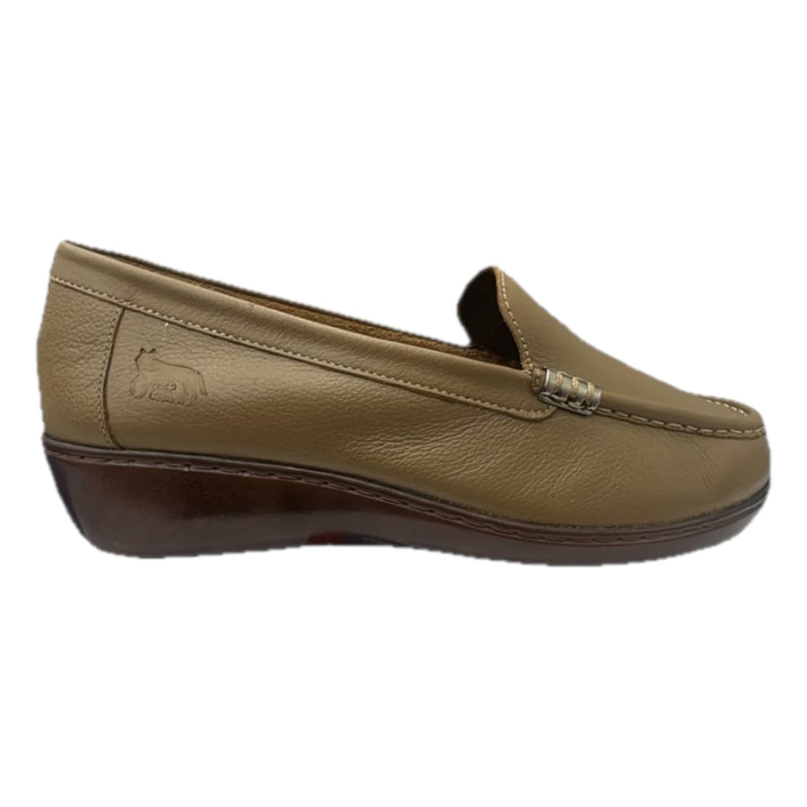 Zapato Rómulo en Cuero Taupe para Mujer — Ref. 3733