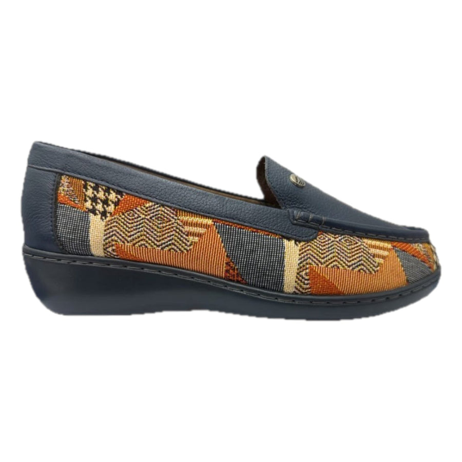 Zapato Rómulo en Tierra Adentro y Azul Navy para Mujer — Ref. 3791